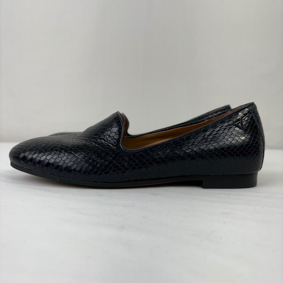 Vionic Shoes - Vionic Willa Boa Black Snakeskin Print Leather Slip On Loafers Flats Size 5